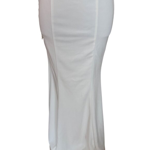 Lulus White Lace Overlay Bridal Gown With V-Back & Flutter Sleeves - Picture 7 of 10